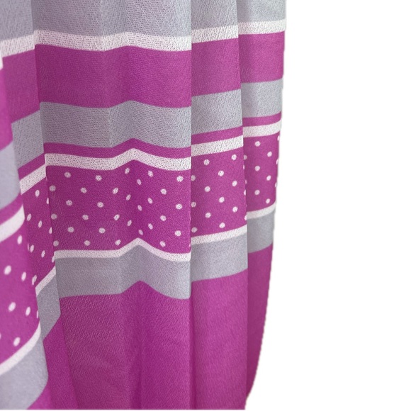 Vintage 70s Sears the Fashion Place Belted Pleated Pink & Grey Dress Women’s 12 - Picture 10 of 13